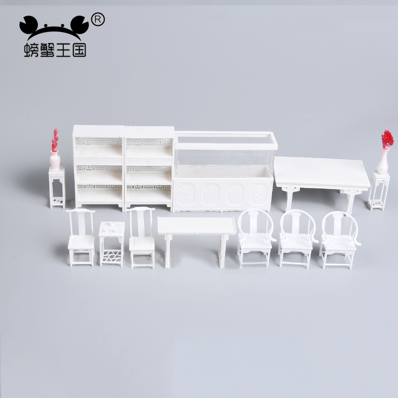 Interior Design Build - ชุดเฟอร์นิเจอร์บ้านตุ๊กตา 25 ชิ้น โต๊ะ เก้าอี้ เตียง