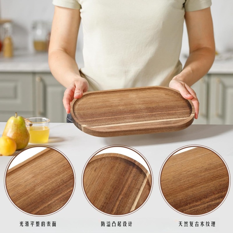 ชุดถาดเสิร์ฟไม้กระถินเทศ 5 ชิ้ - Travertine Tray Oval บทวิจารณ์และราคา