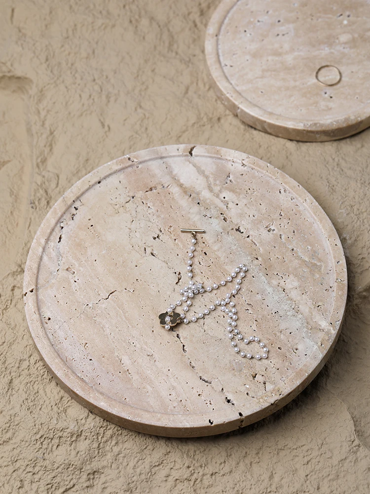 Minimalism ถาดหินอ่อนสําหรับน้ - Travertine Tray Oval บทวิจารณ์และราคา