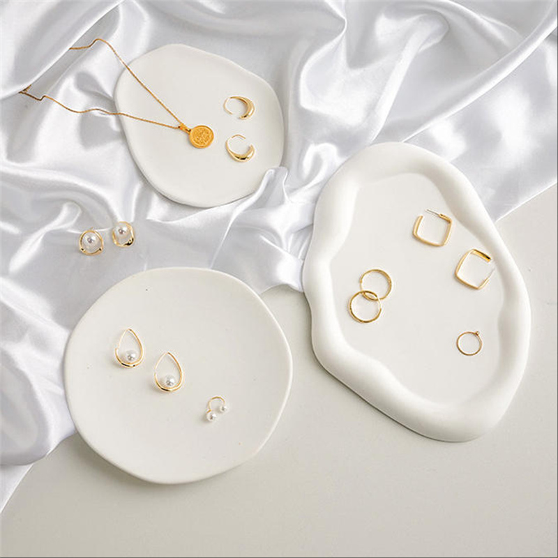 1PC Elegant สีขาวถาดเครื่องประ - Travertine Tray Oval บทวิจารณ์และราคา