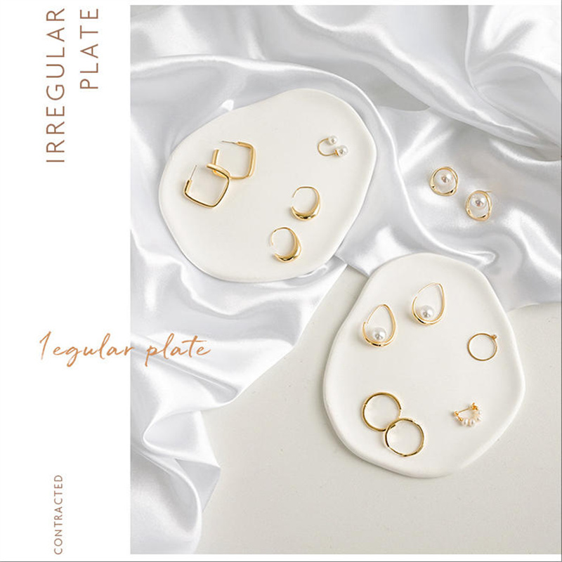 1PC Elegant สีขาวถาดเครื่องประ - Travertine Tray Oval บทวิจารณ์และราคา