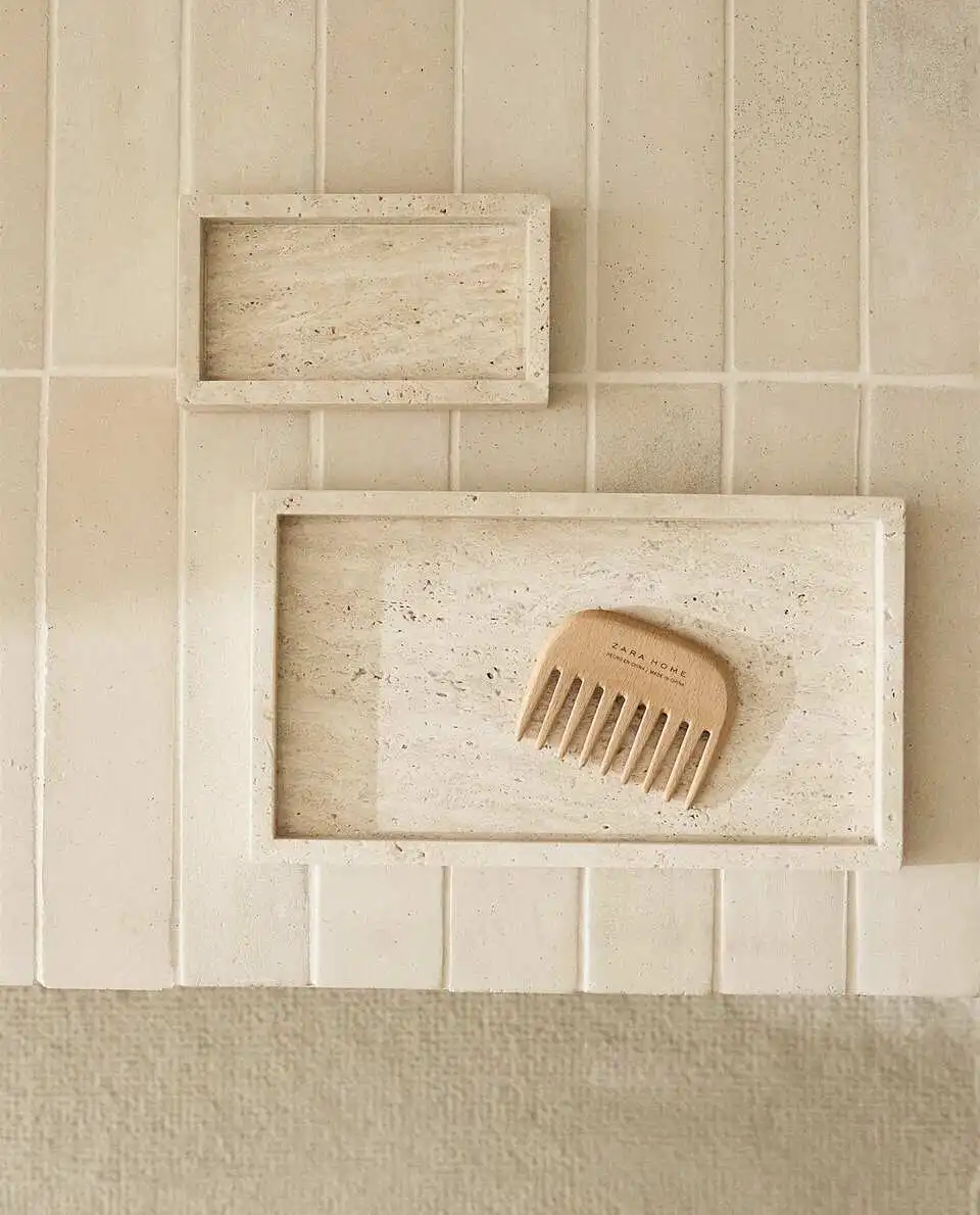 ถาดหินอ่อนหินอ่อนสีเบจทรงสี่เห - Travertine Tray Oval บทวิจารณ์และราคา