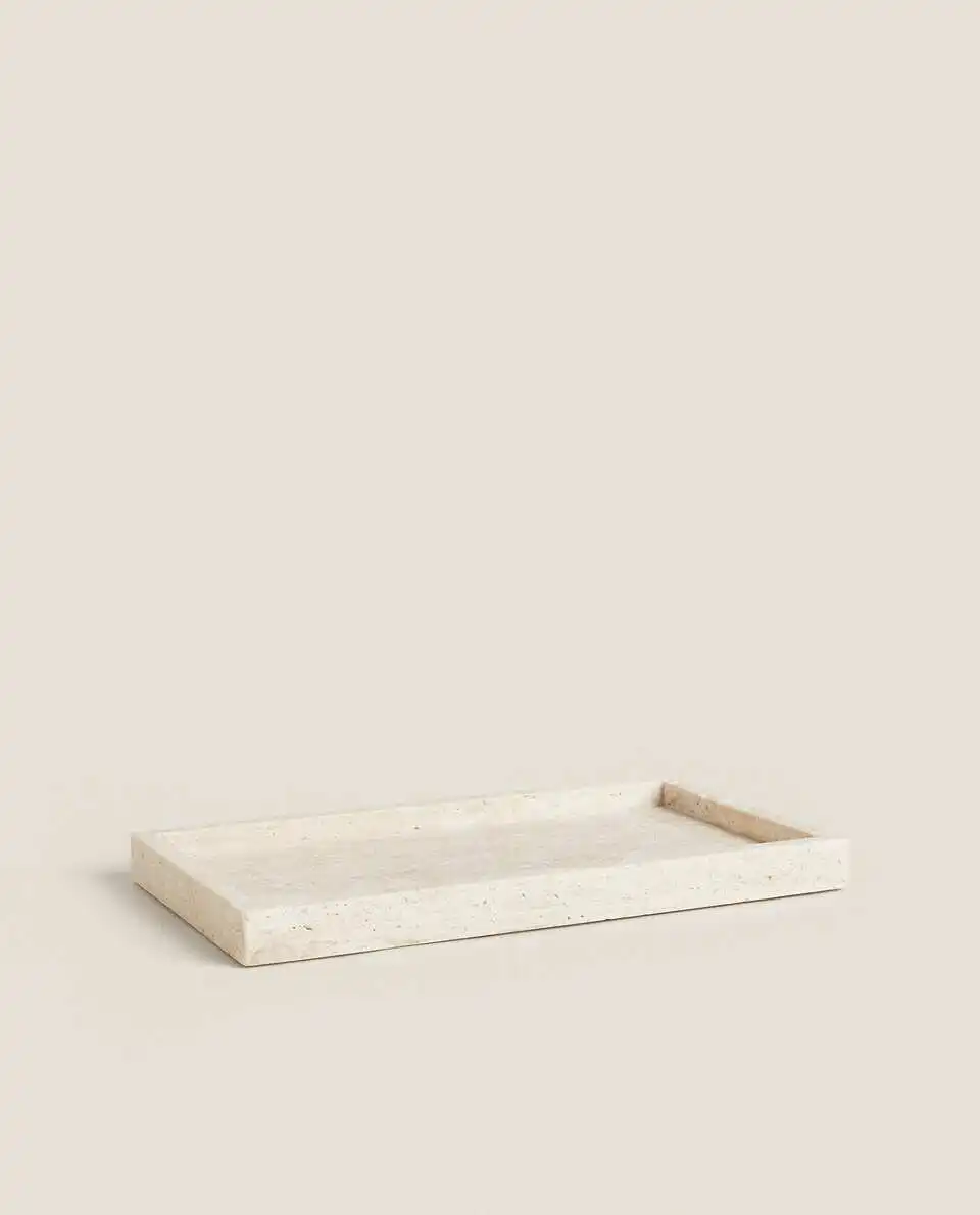 ถาดหินอ่อนหินอ่อนสีเบจทรงสี่เห - Travertine Tray Oval บทวิจารณ์และราคา