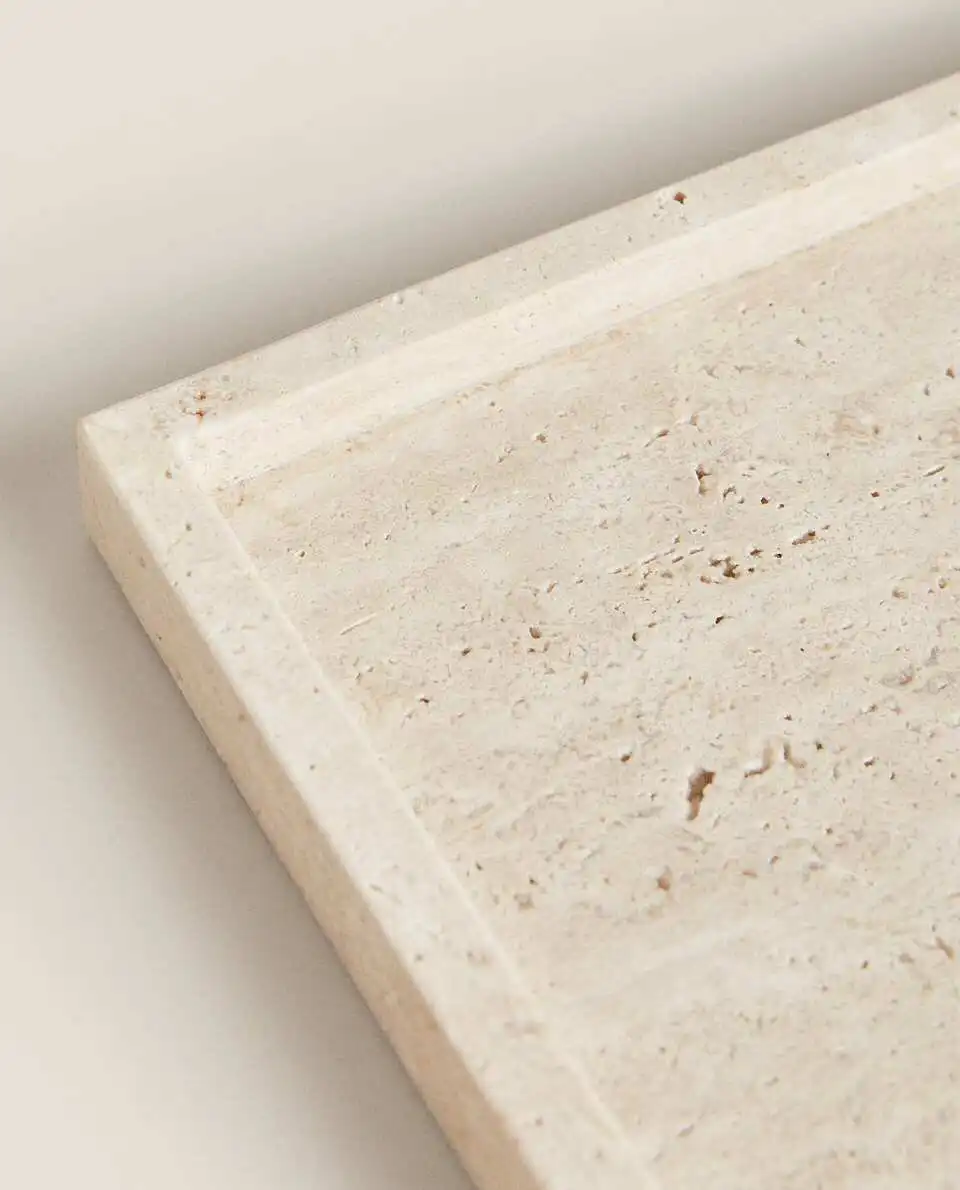 ถาดหินอ่อนหินอ่อนสีเบจทรงสี่เห - Travertine Tray Oval บทวิจารณ์และราคา