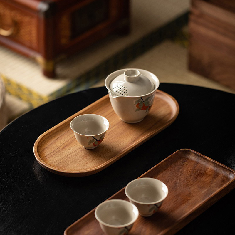 บนโต๊ะอาหารไม้ถาดอาหารรอบสี่เห - Travertine Tray Oval บทวิจารณ์และราคา
