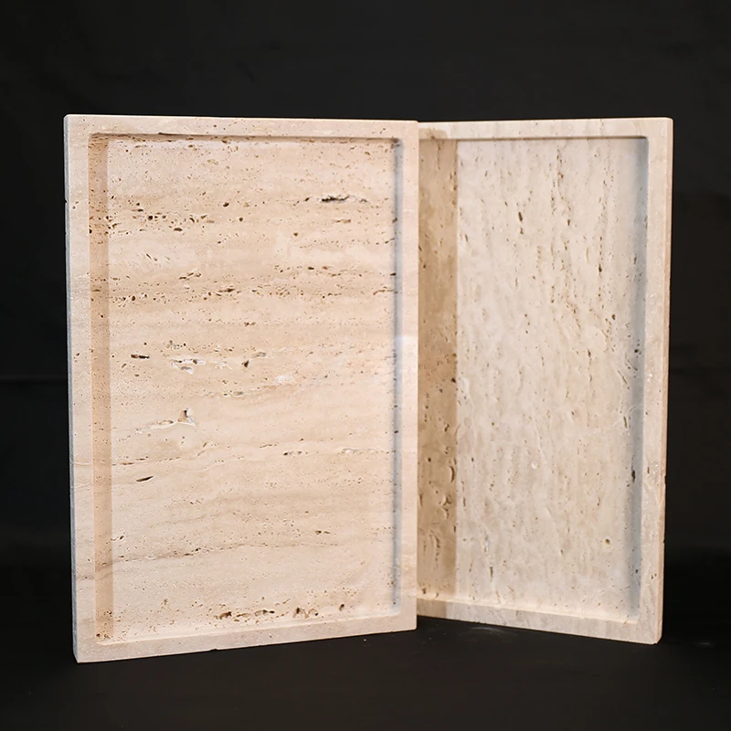 30x20x1.8 ซม.หินอ่อนธรรมชาติ B - Travertine Tray Oval บทวิจารณ์และราคา