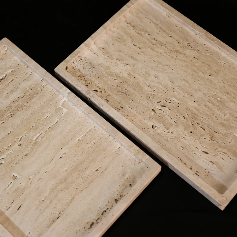 30x20x1.8 ซม.หินอ่อนธรรมชาติ B - Travertine Tray Oval บทวิจารณ์และราคา