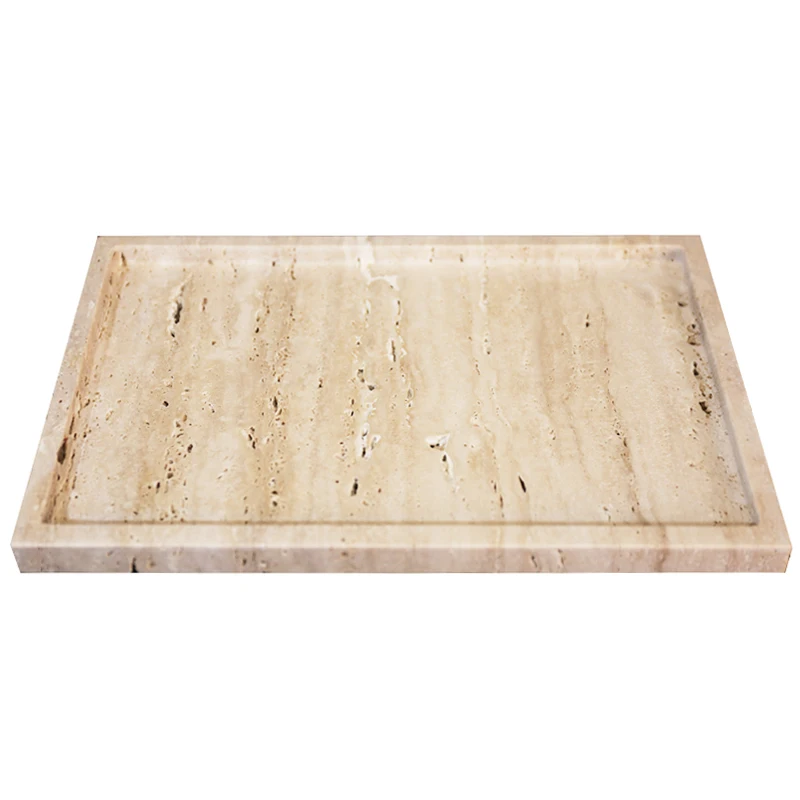 30x20x1.8 ซม.หินอ่อนธรรมชาติ B - Travertine Tray Oval บทวิจารณ์และราคา