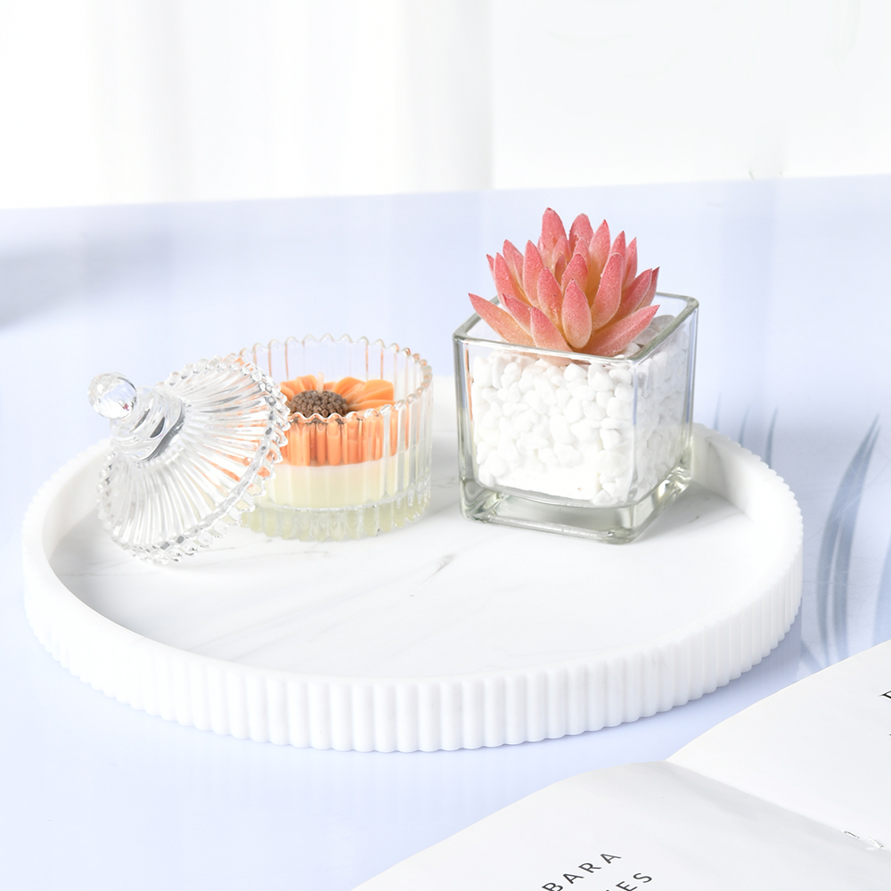 ถาดเก็บของตกแต่งทรงกลมลูกไม้ซิ - Travertine Tray Oval บทวิจารณ์และราคา