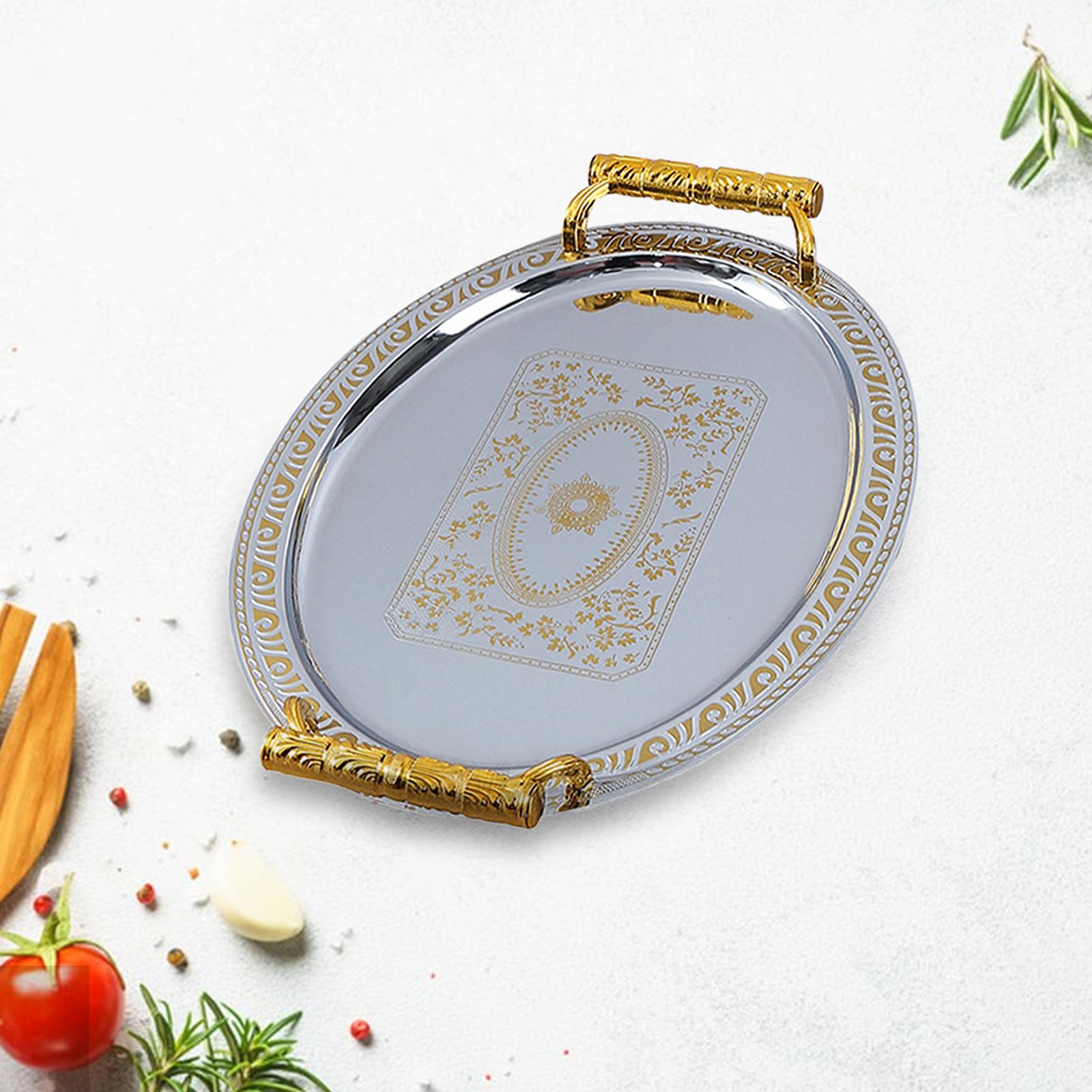 ถาดเสิร์ฟอาหารสแตนเลสอเนกประสง - Travertine Tray Oval บทวิจารณ์และราคา