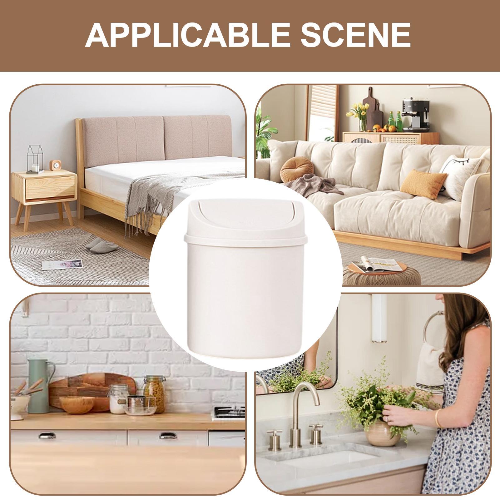 ถังขยะตั้งโต๊ะขนาดเล็กพร้อมฝาป - Interior Design Your Room บทวิจารณ์และราคา