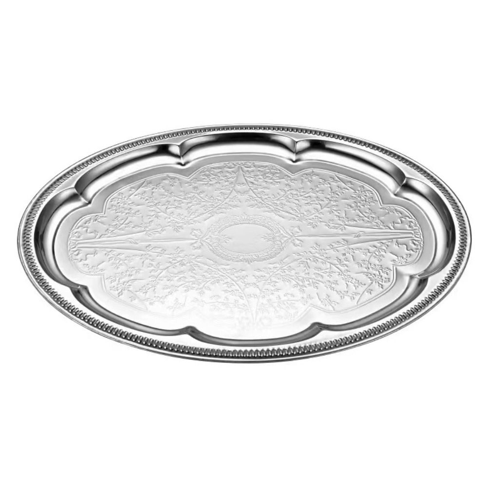 ถาดเค้กแบบนูนลายใหม่ สแตนเลสทร - Travertine Tray Oval บทวิจารณ์และราคา