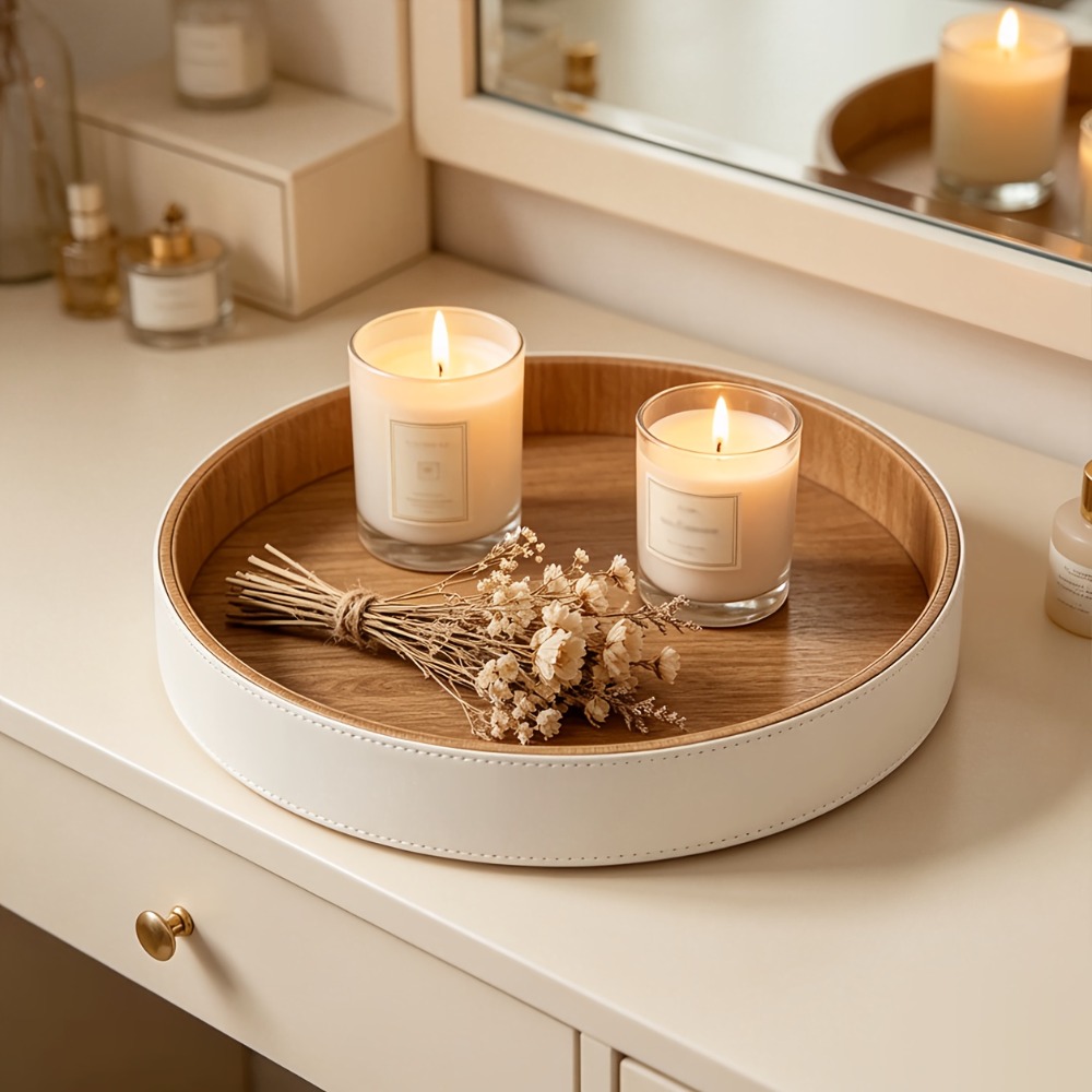 ถาดทรงกลมหนัง PU สำหรับจัดเก็บ - Travertine Tray Oval บทวิจารณ์และราคา